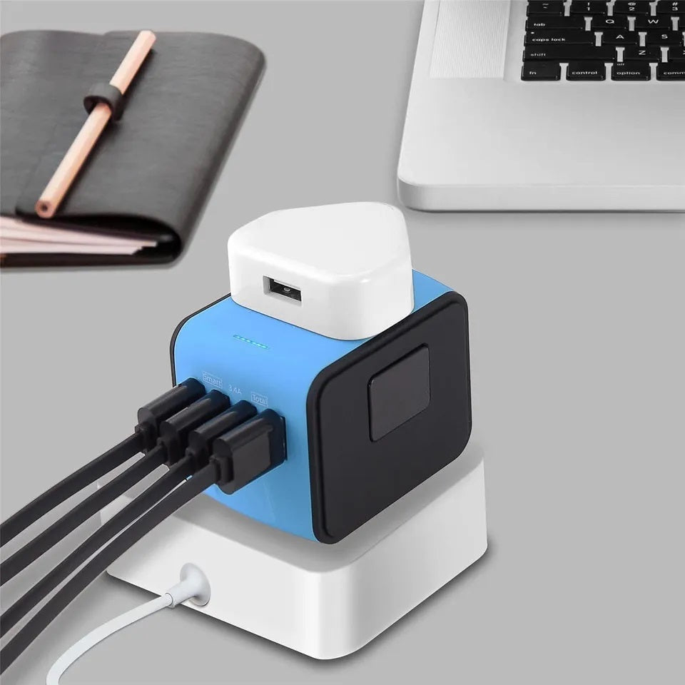 EU adapter capable of charging up to 5 devices simultaneously