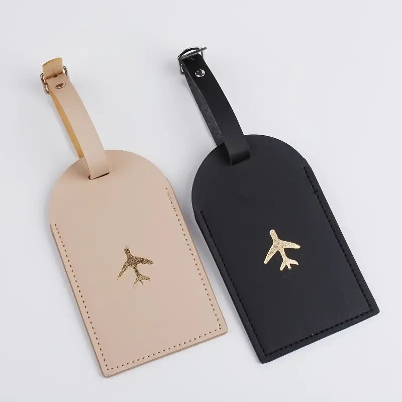 Bag tag x 2 in stylish black and cream color combination