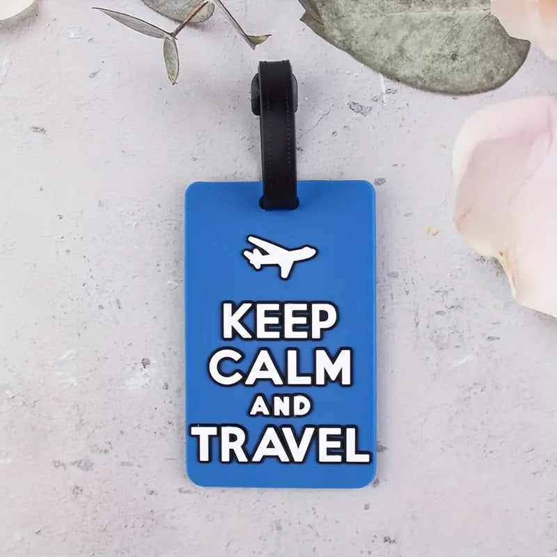 Luggage tag set of 3pcs in creative PVC designs